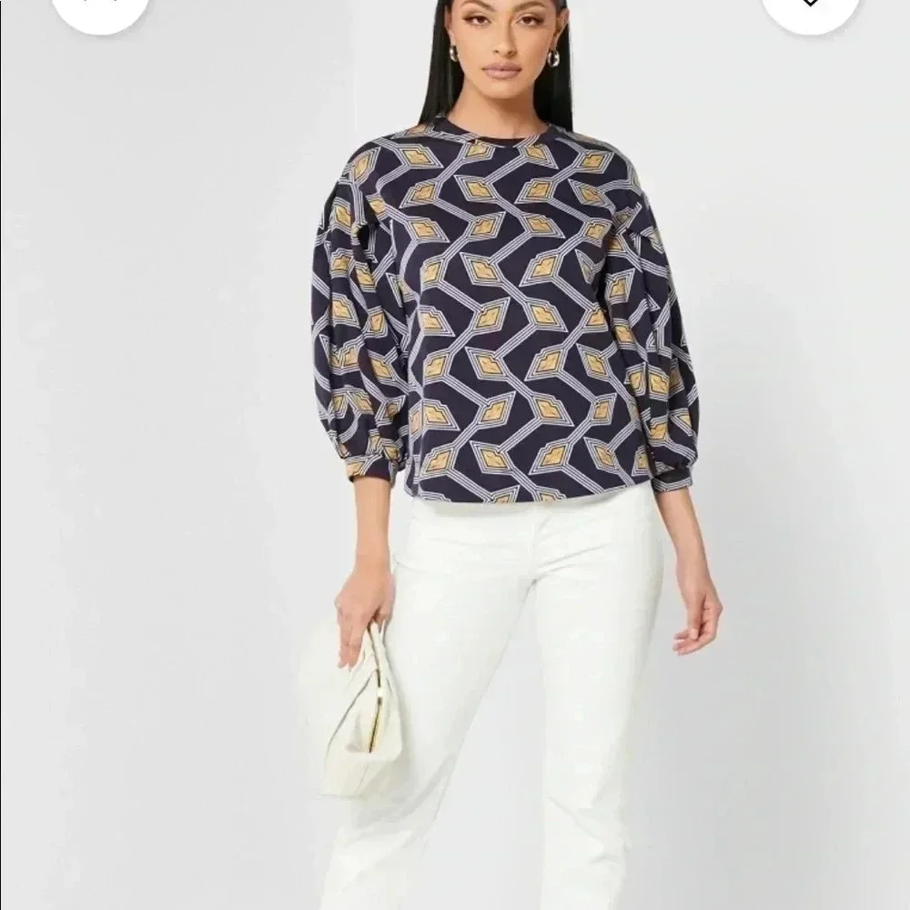 TED BAKER Lipsah Modernity Printed Sweatshirt - Picture 4 of 10